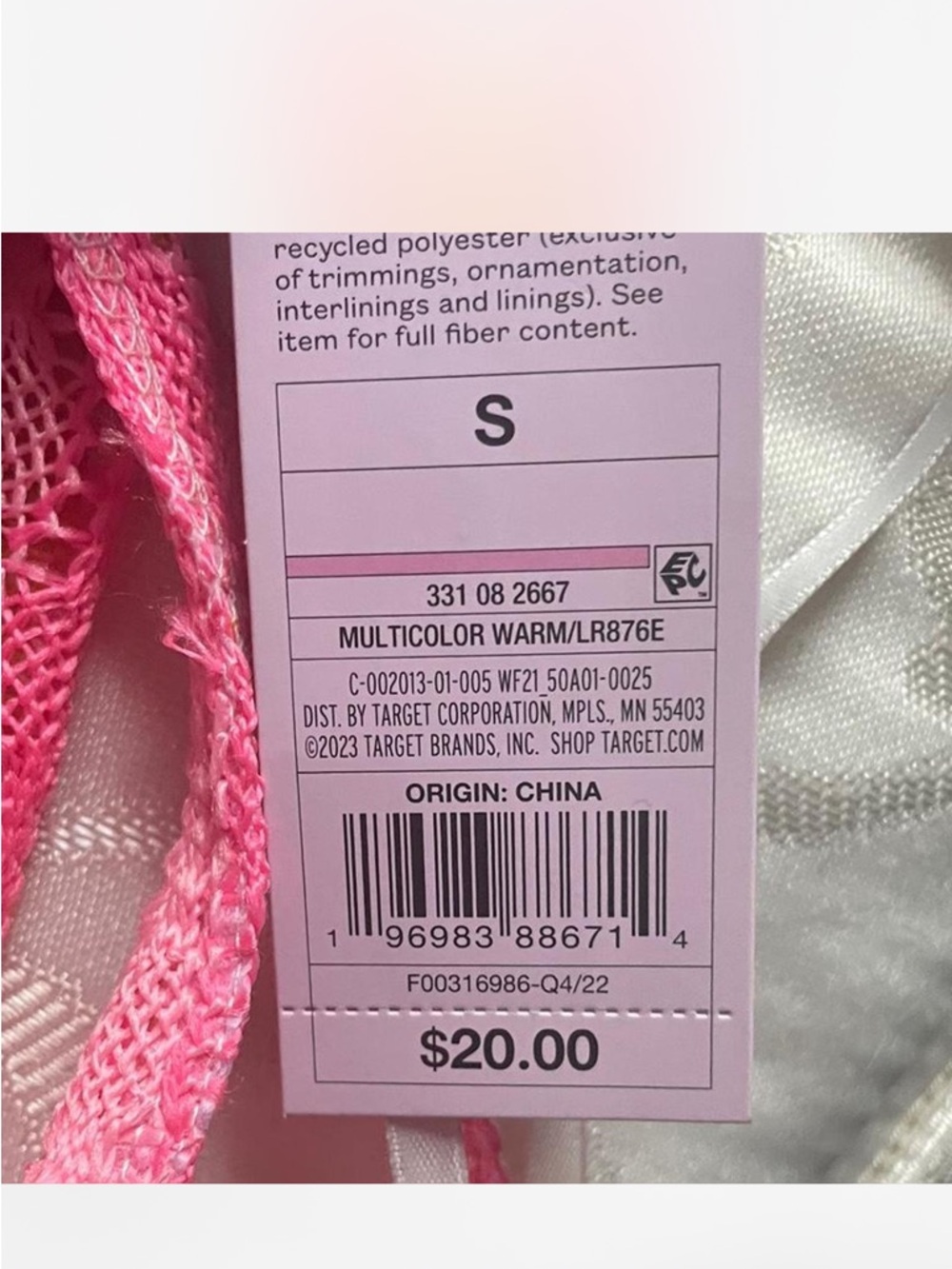 Striped Open-Knit Summer Sweater in Pink, White, Gold & Neon - Picture 4 of 5
